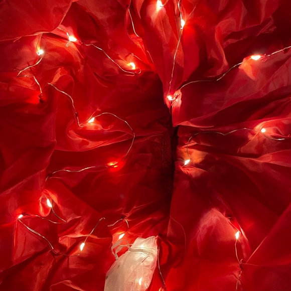 Minnie Mouse light up dress 12 mo red white matching headband! Worn once Disney - Picture 5 of 9